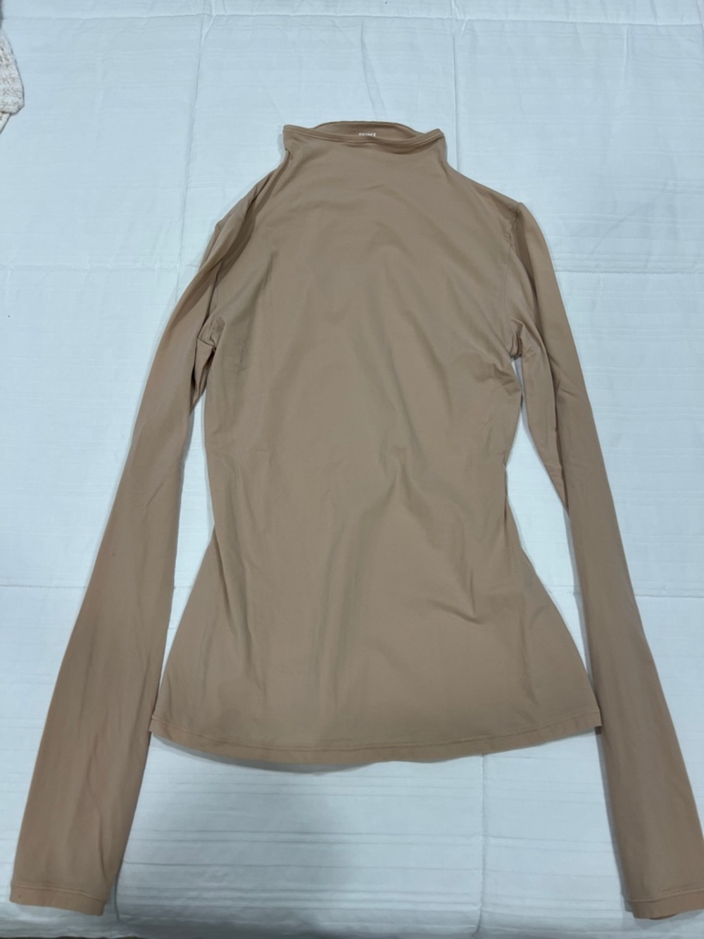 SKIMS Long Sleeve Mock Neck Top in Taupe